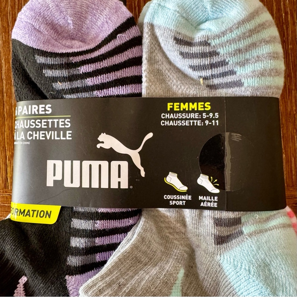 BUNDLE ME! 1 set of 6 pairs Puma athletic socks for women - Picture 3 of 7